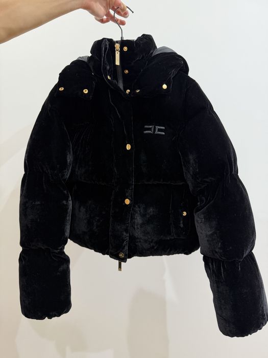 Velvet down jacket