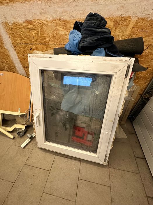 Okno PCV brązowe wys.100 szer.80