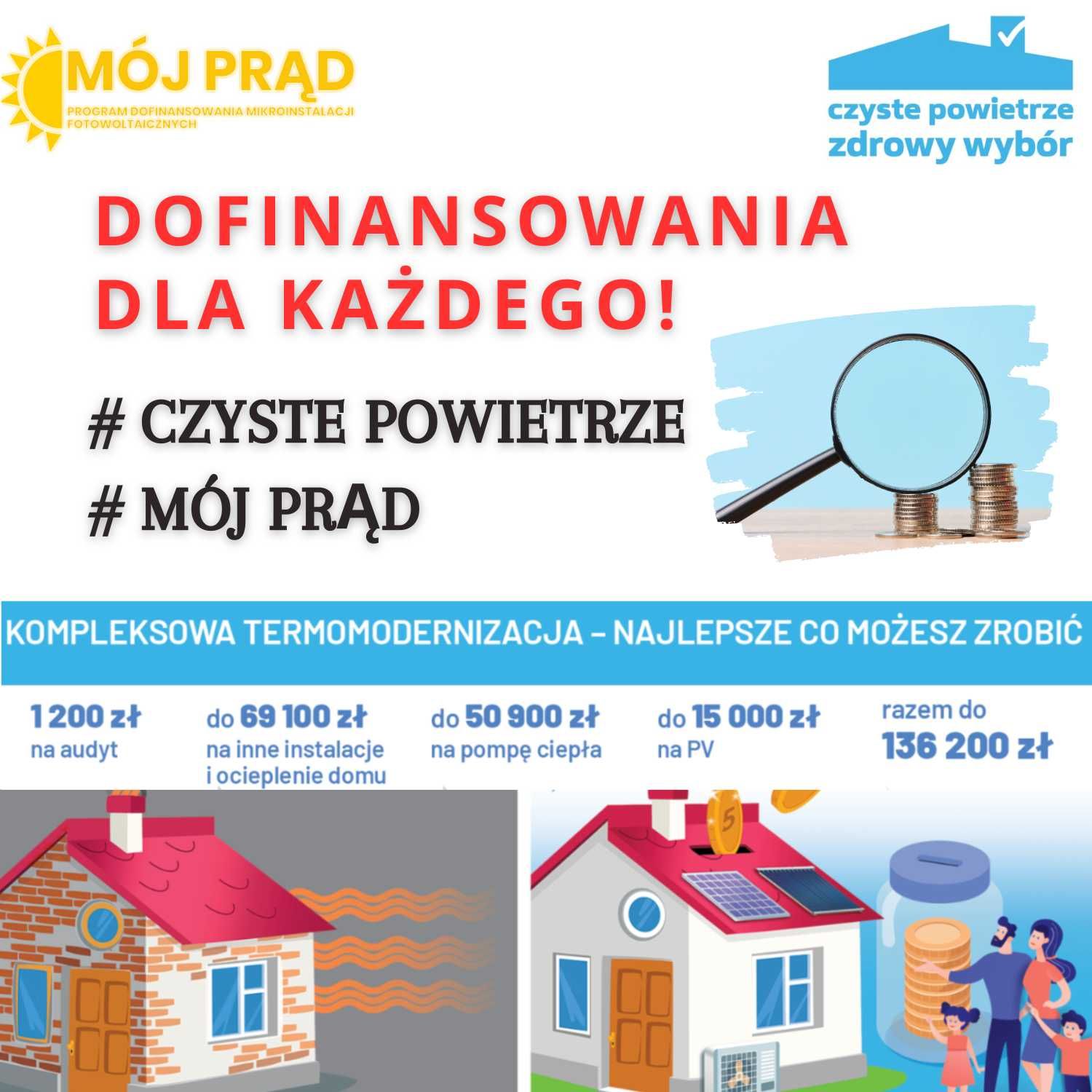 Wnioski Dotacje Moje Ciepło, Mój Prąd, Czyste Powietrze z Prefinansowa