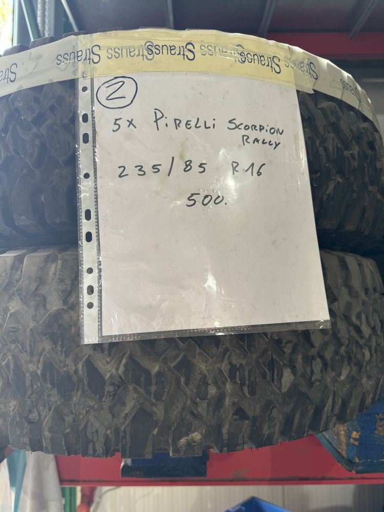 5 Pneus pirelli scorpion rally 235/85 r16