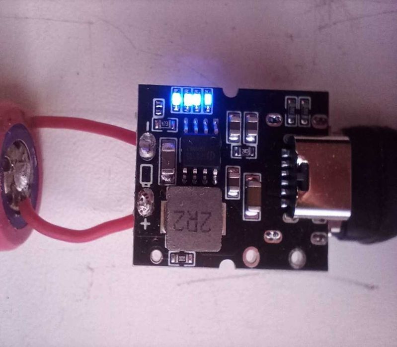 Плата павербанк для литиевых аккумуляторов 3.7 – 4.2в USB Type-C 2A