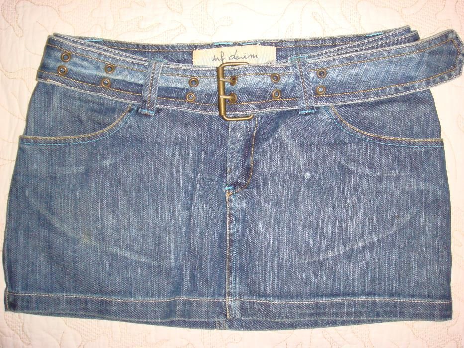 Короткая джинсовая юбка для Вашей школьницы.