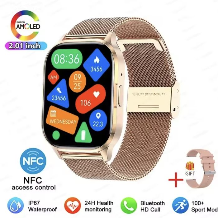 Стильные смарт часы 2024. AMOLED.