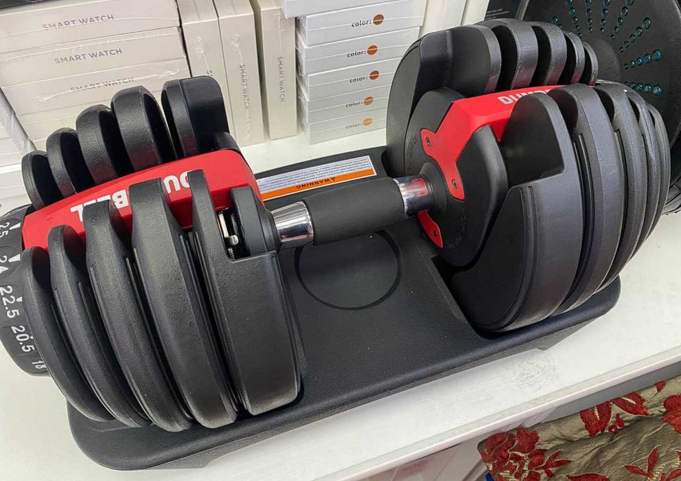 гантеля регулируемая до 24 кг с подставкой 15 в 1 разборные гантели