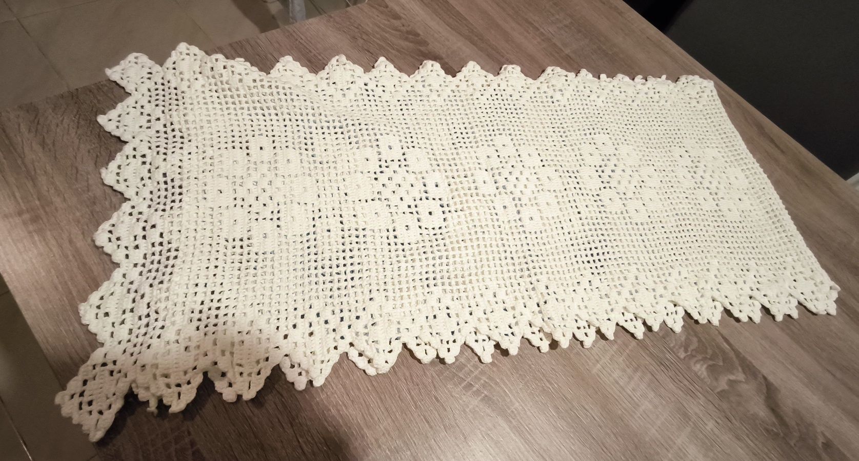 Crochê mesa+ mesa cabeceira