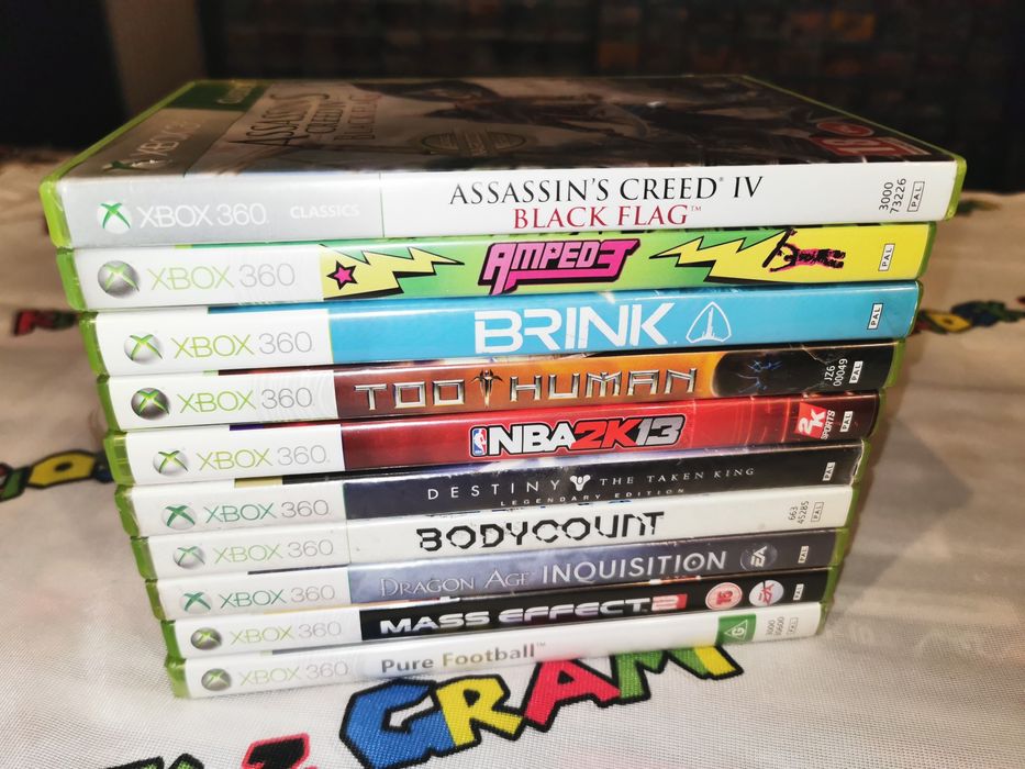 Zestaw 10 gier XBOX 360 sklep WYPRZEDAŻ NADWYŻEK cena za całość