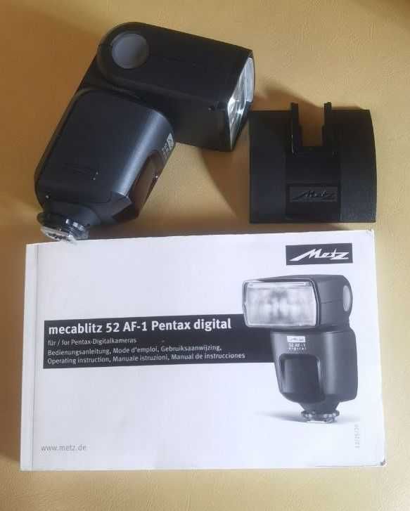 Lampa błyskowa Metz 52 AF-1 Pentax - stan bdb + instrukcja i stopka