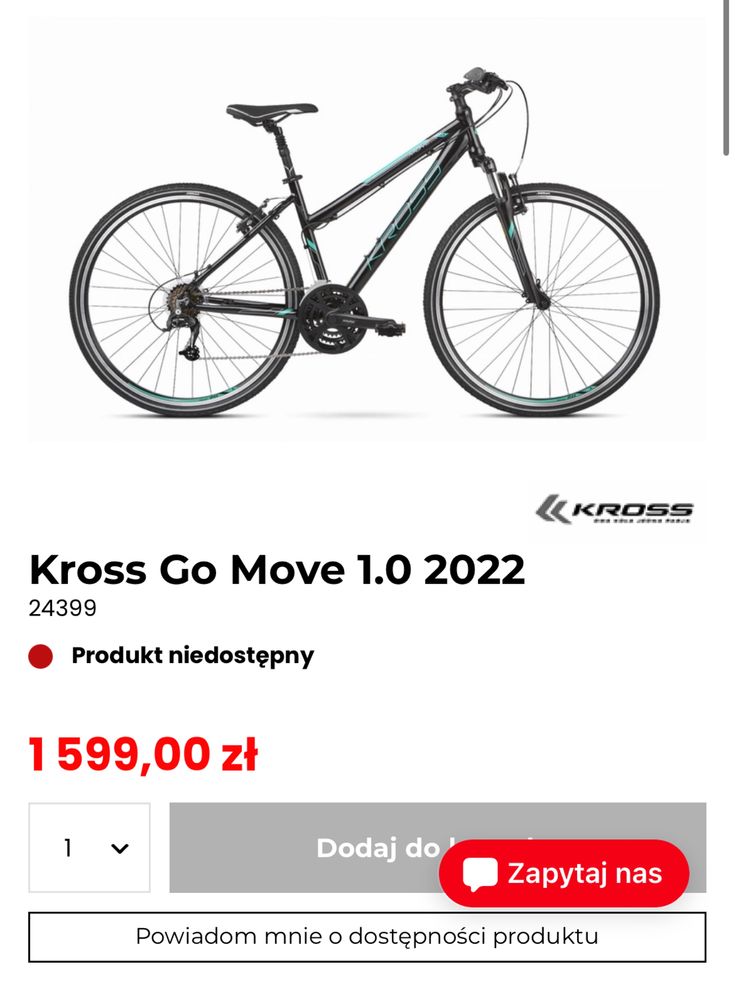 rower trekkingowy KROSS Go Move 1.0 19’