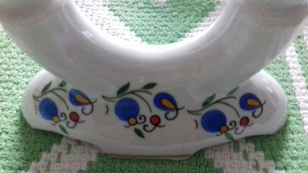 Swiecznik 2 ramienny ceramiczny.firma Lubiana