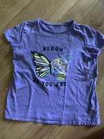 T-shirt koszulka dziewczęca krótki rękaw 12-13 l. Sinsay fioletowa 158