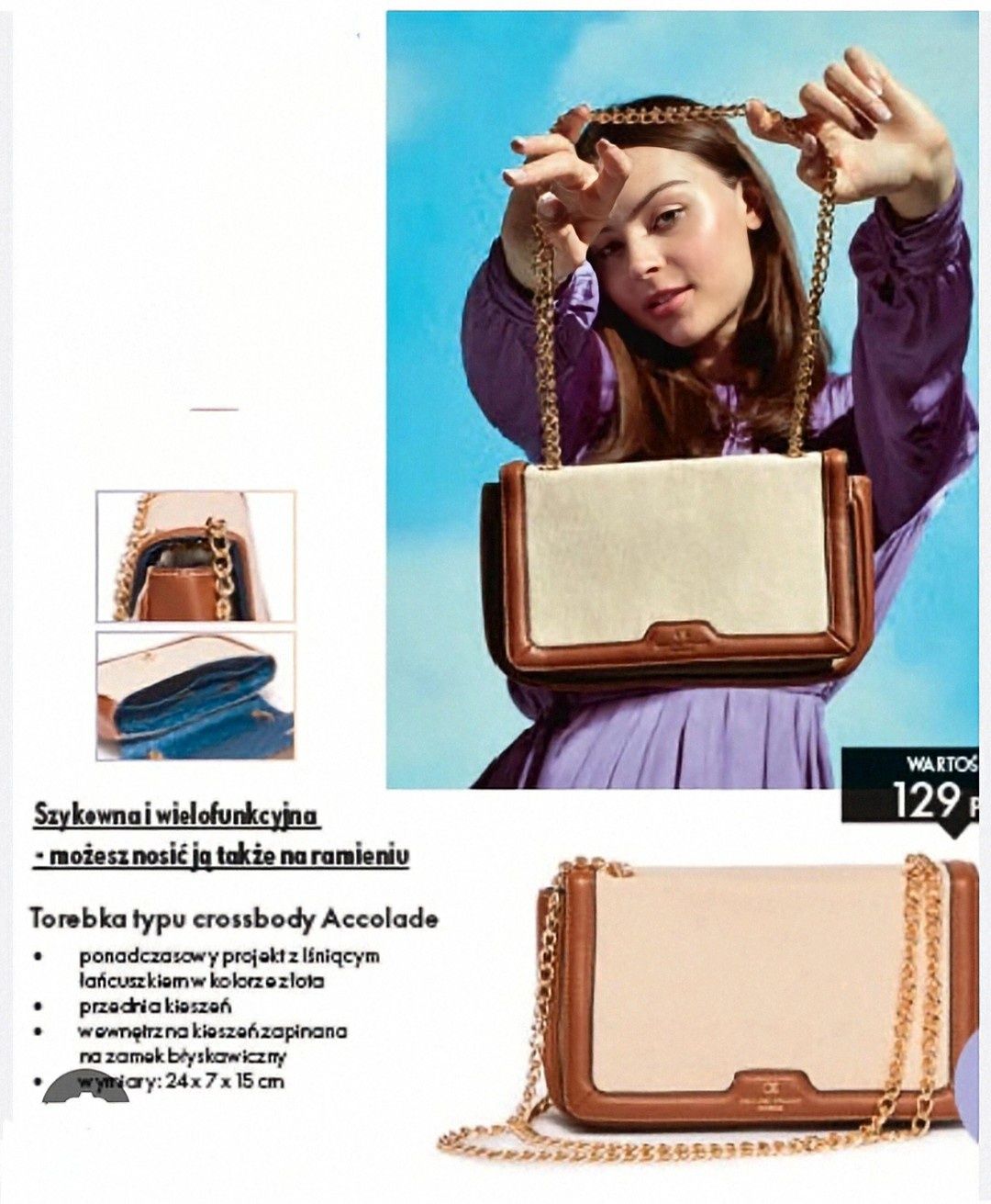 Torebka listonoszka crossbody bag Accolade Oriflame boho