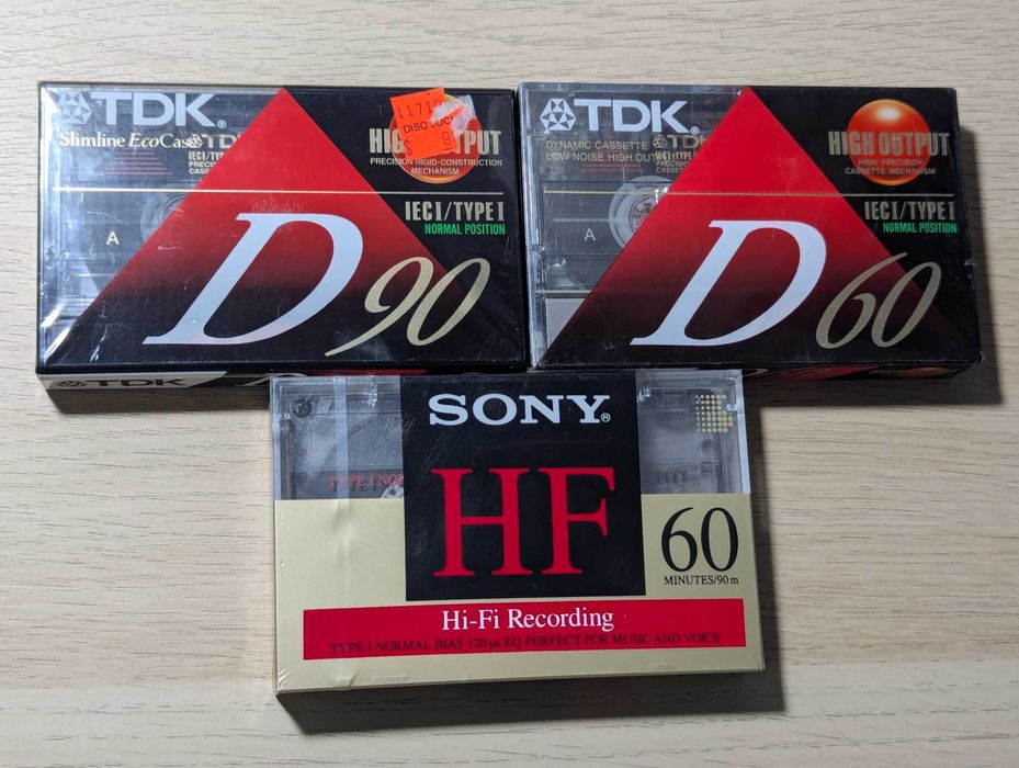 3шт Аудіокасети аудио кассеты SONY, TDK нові TYPE-1 normal pos. ЛОТ