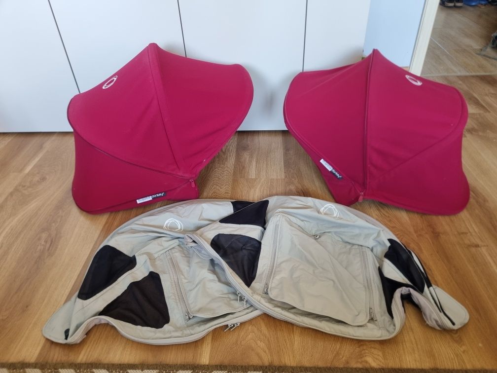 Budka Bugaboo Donkey całoroczne i letnie + folia przeciwdeszczowa +