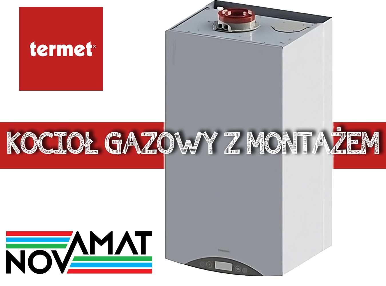 Innowacyjny kocioł piec gazowy TERMET GOLD PLUS 32 kW 1F z montażem