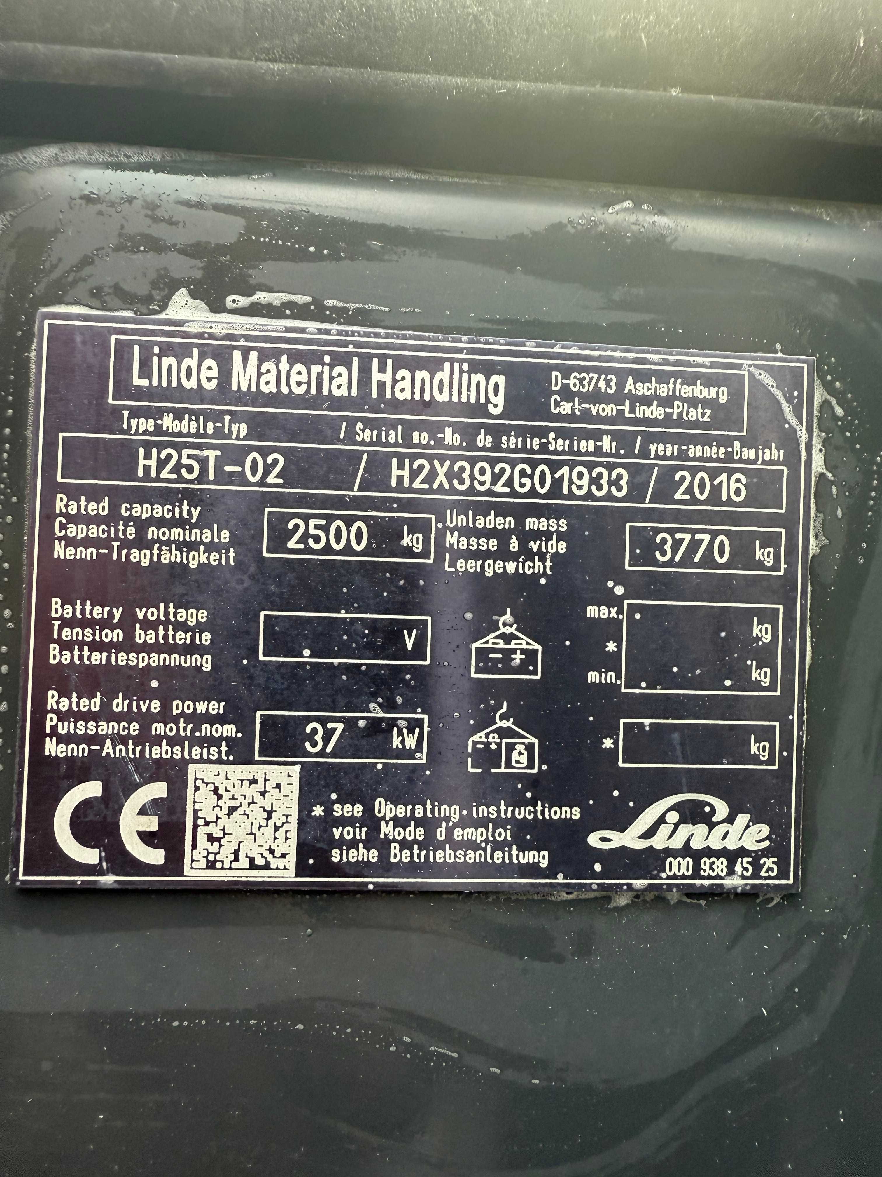 wózek widłowy Linde 2016