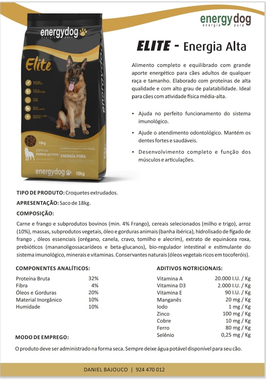 Ração cão energy dog