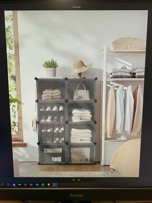 Organizer na Buty MODUŁOWY z Drzwiami i Stalową Ramą Szybki Montaż