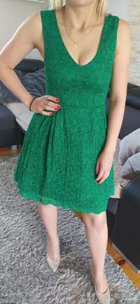 Sukienka zielona koktajlowa S