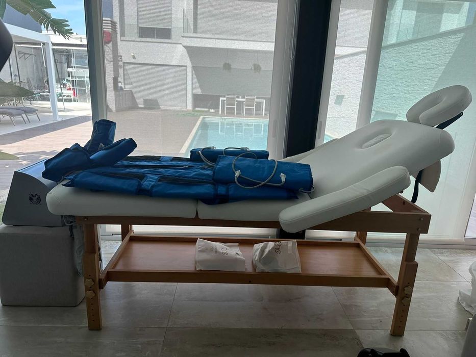 Pressoterapia + infraverm Tahe + marquesa regulável + radiofrequência