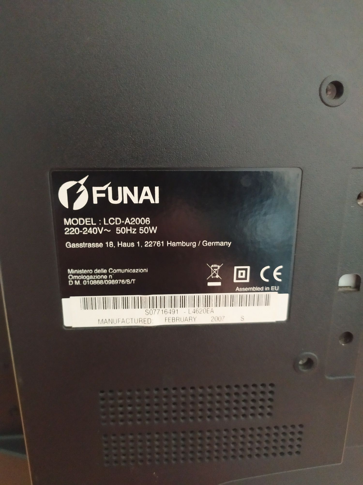 Телевізор Funai LCD 50W Німеччина