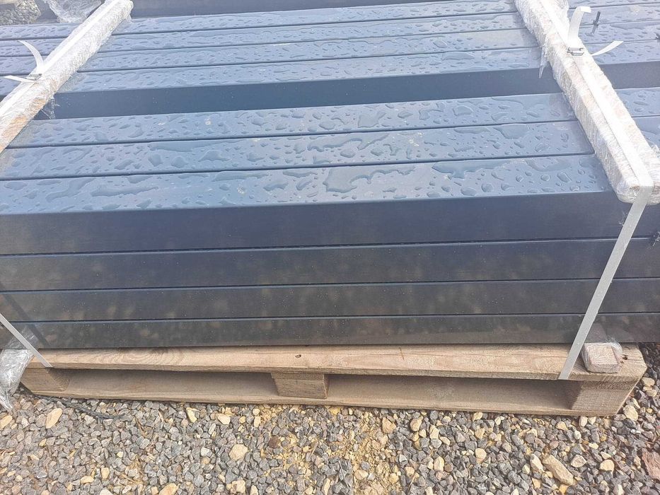 Słupek ogrodzeniowy 80x80x2, grafit lub czarny, brama, furtka, panel