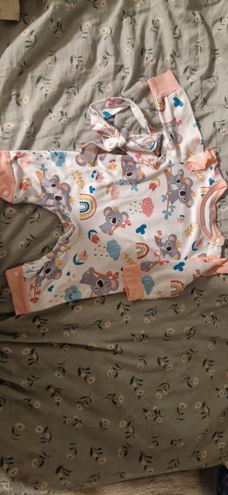 Pajacyk+opaska r62 nowy bez metki