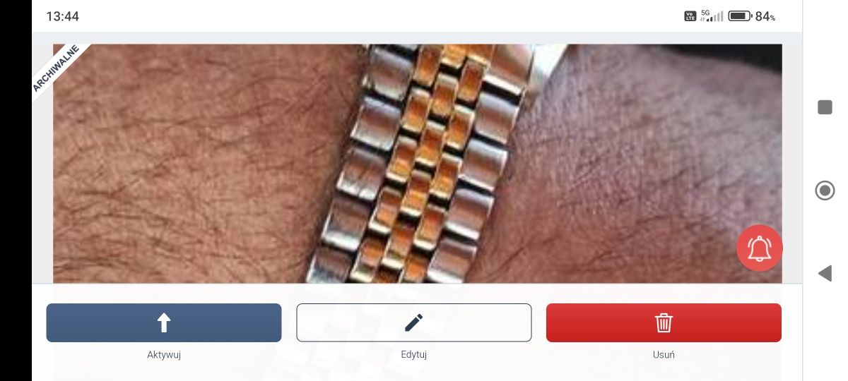 Zegarek automatyczny Rolex Tudor z lat 70
