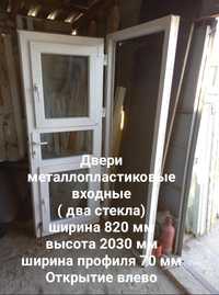 Двери / двері  820*2030 мм, металопластикові відкриття ліворуч