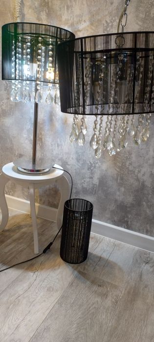 Żyrandole i lampa Essence czarne