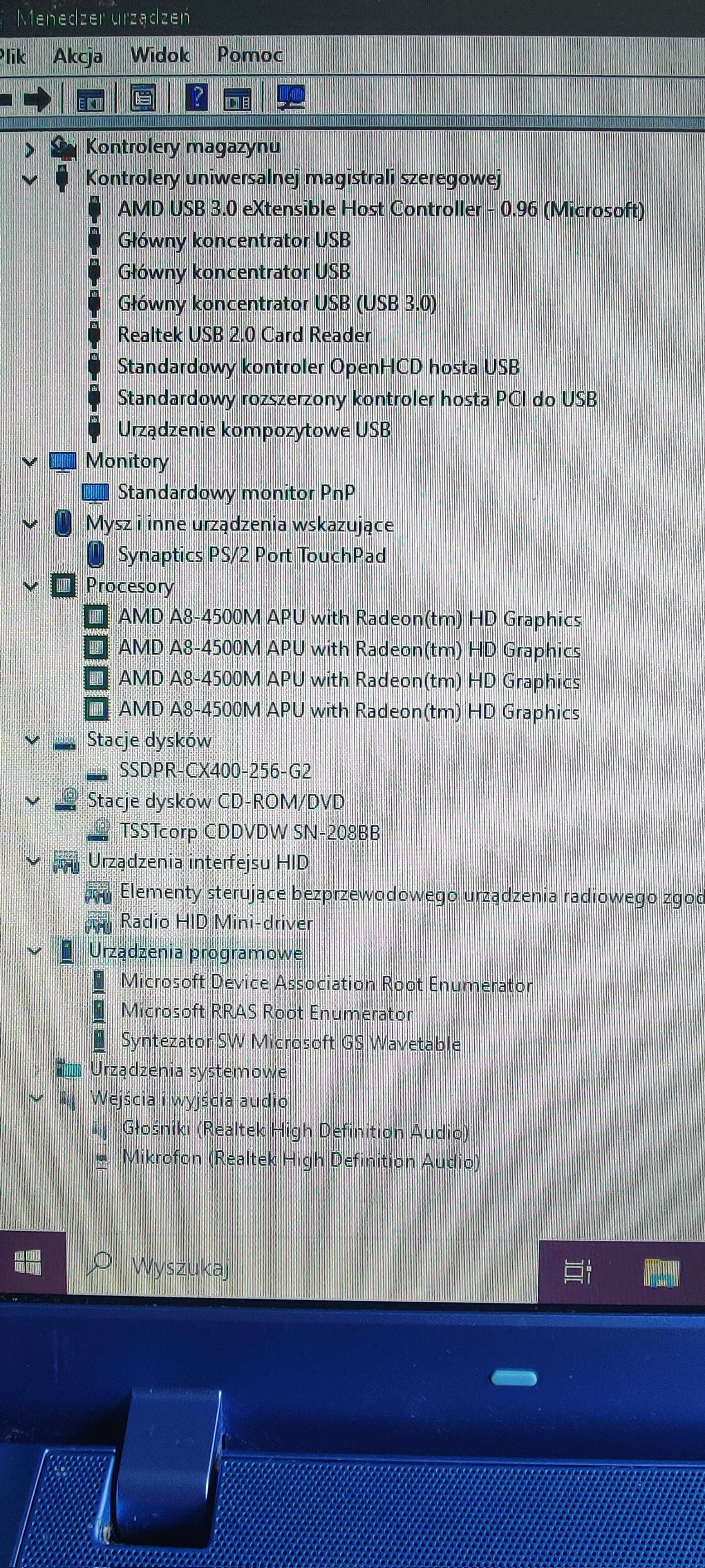 Samsung 355V -15,6 cala - AMD A8 4x2,80 GHz -6GB Ram -256GB SSD -Win10