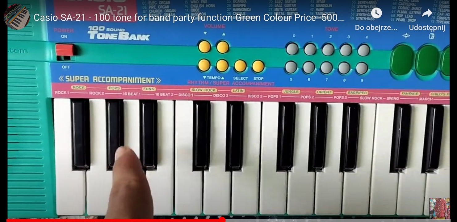 Keyboard Casio + zasilacz+ pudło org klaw syntez pian prl pewex vintag