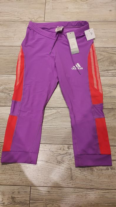 Adidas legginsy letnie/ getry biegowe 3/4 r.36 - S