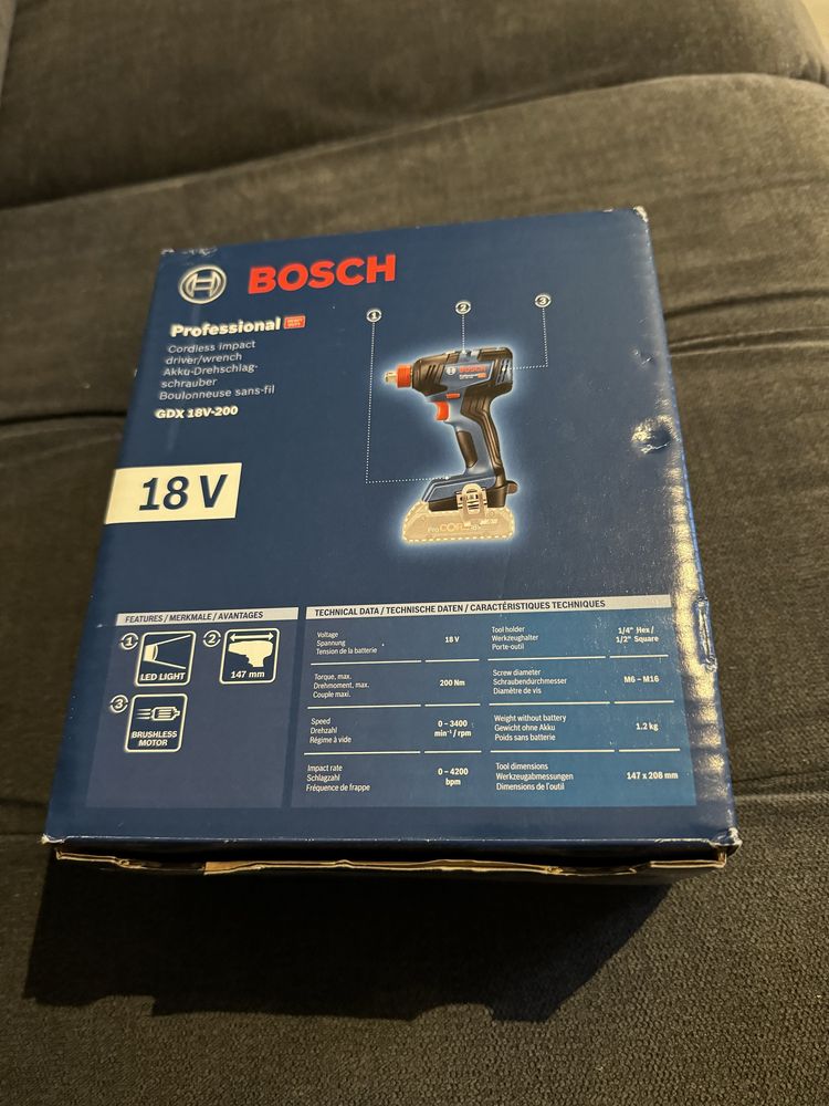 Klucz udarowy gdx 18v-200 bosch professional