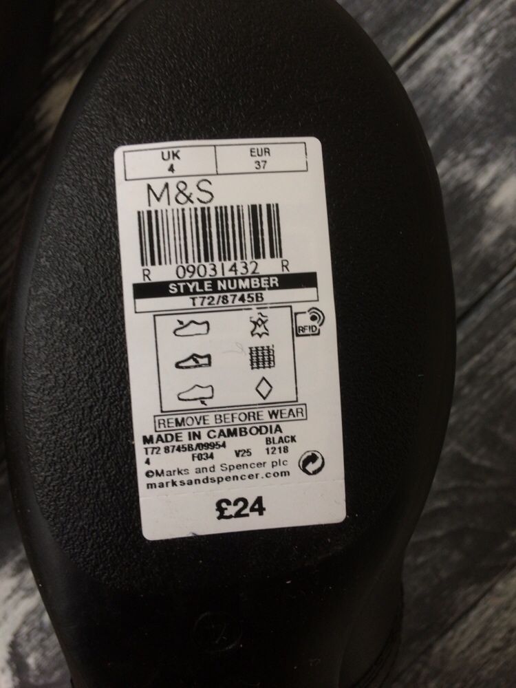 Marks&Spencer туфлі човники балетки для дівчинки 37 шкільні школа