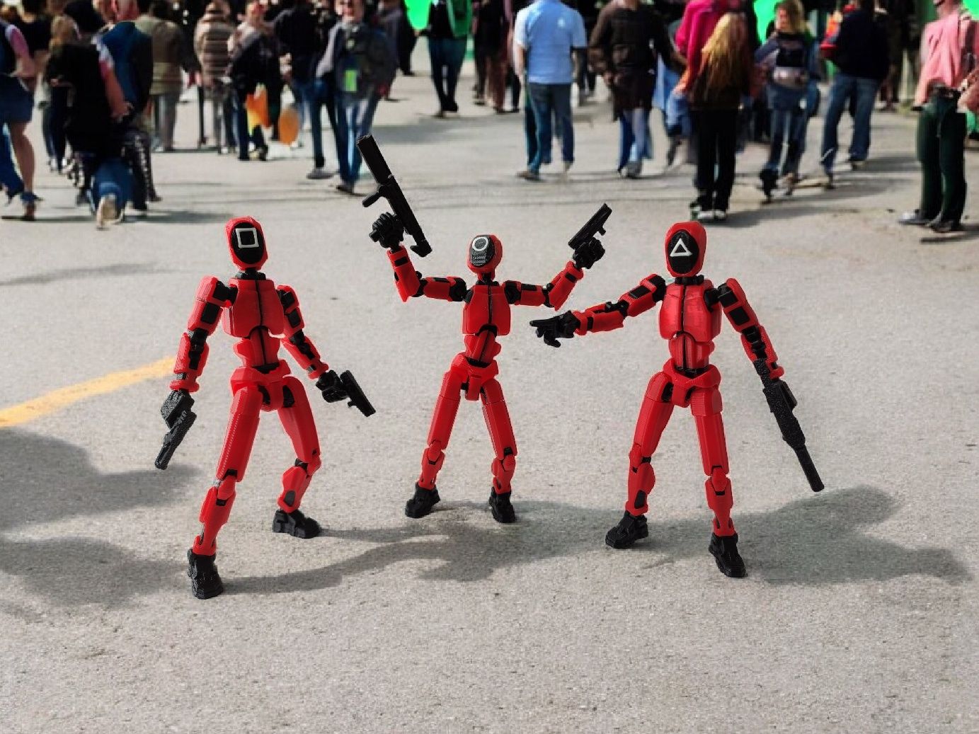 Игра в кальмара, фигурки  подвижных роботов по сериалу DUMMY 13, Ti 13