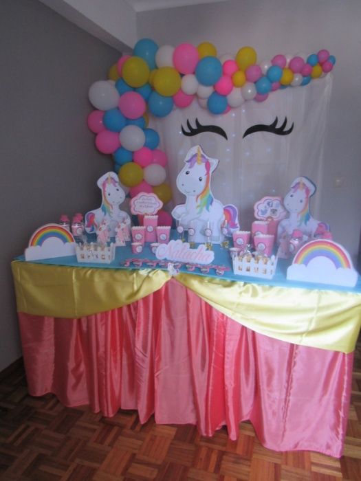 Festa aniversário unicornio, cr7, dinossauros