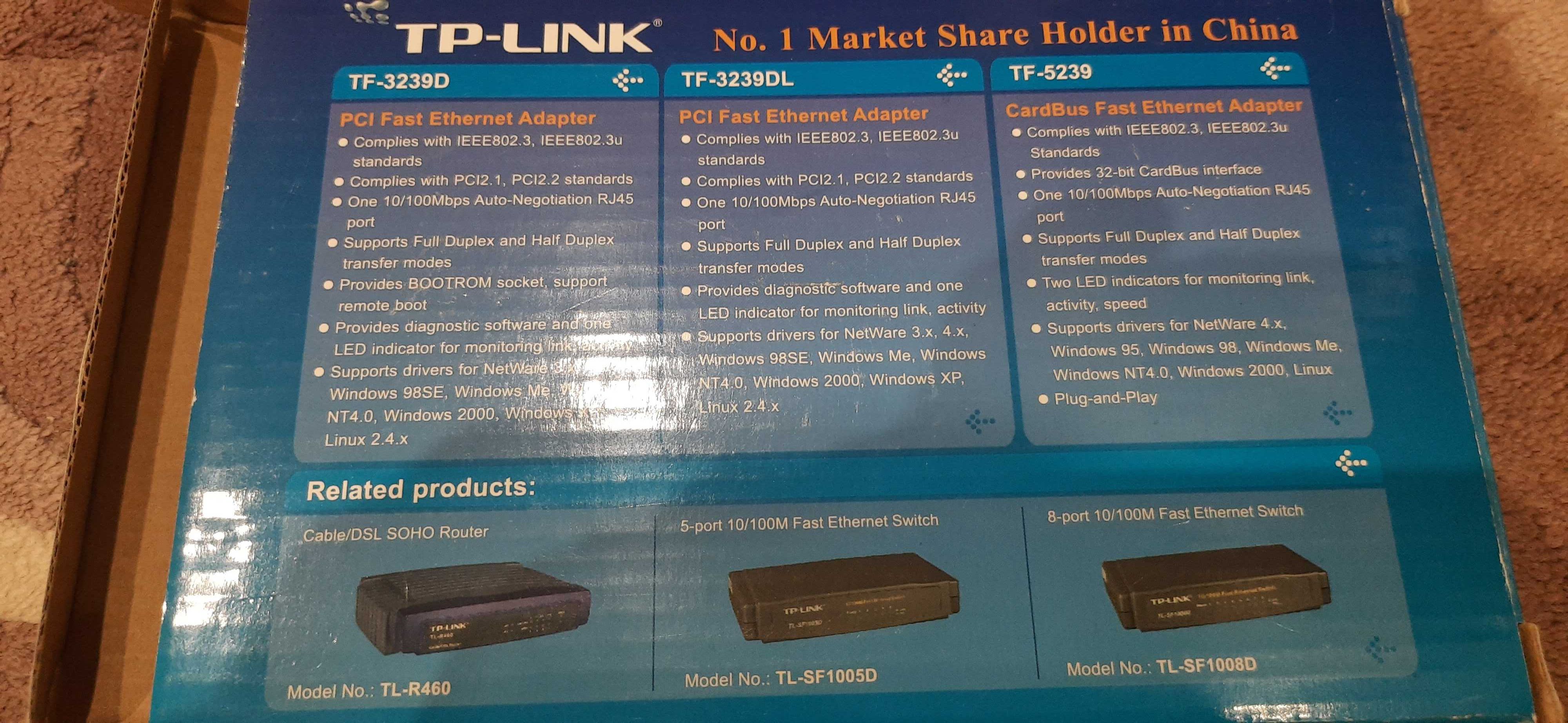 Сетева карта интернет адаптер TP-LINK TF-3239DL