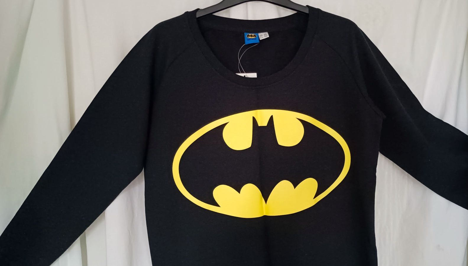 Bluza czarna M z logo Batman bawełna 100% super gatunek NOWA