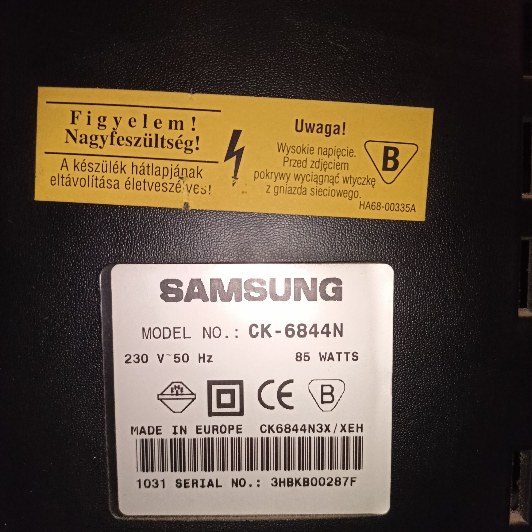 TELEWIZOR SAMSUNG ck 6844 n tylko 85 w pilot kabel  gratis !!