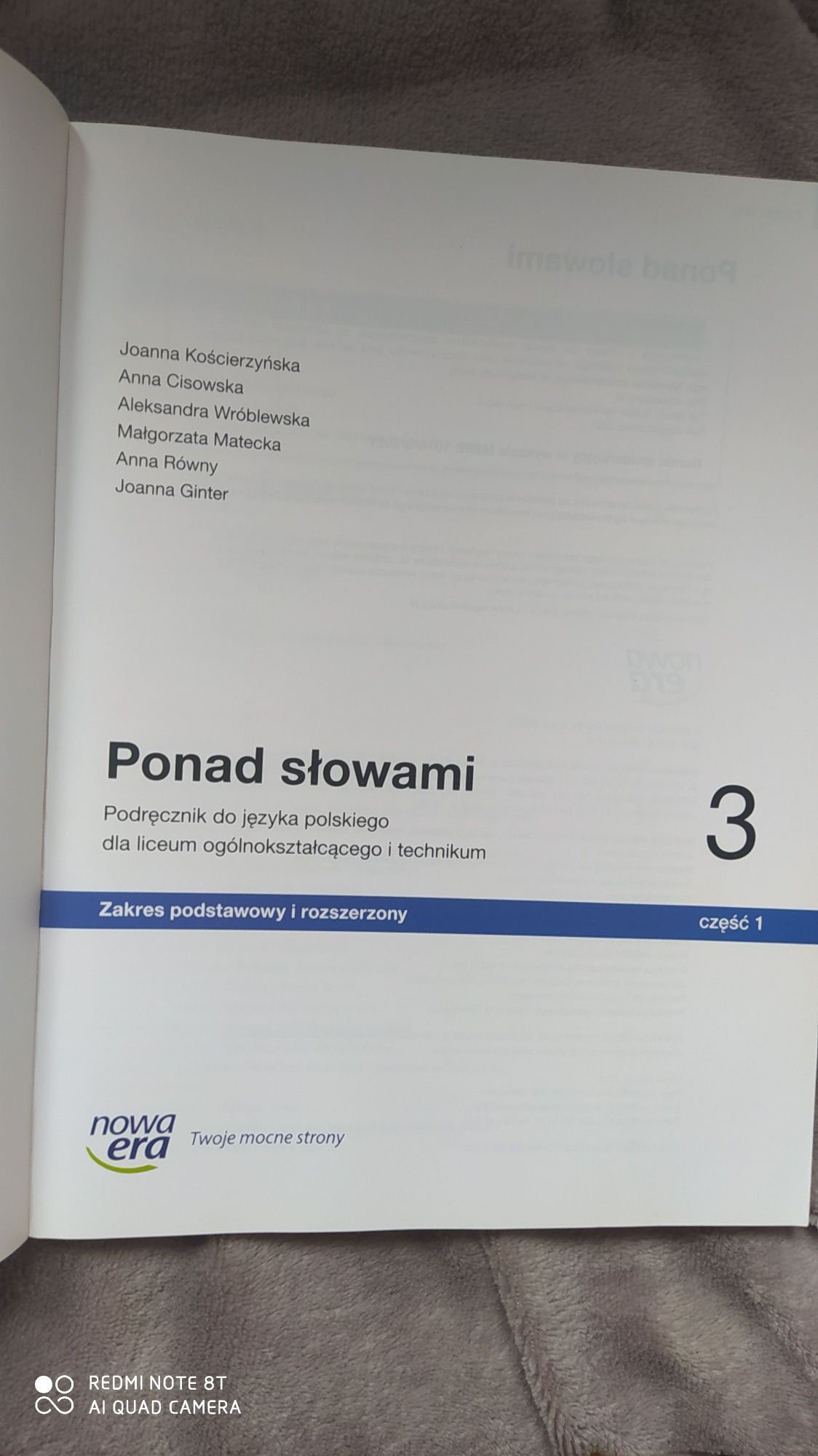 Ponad słowami 3 podręcznik do polskiego