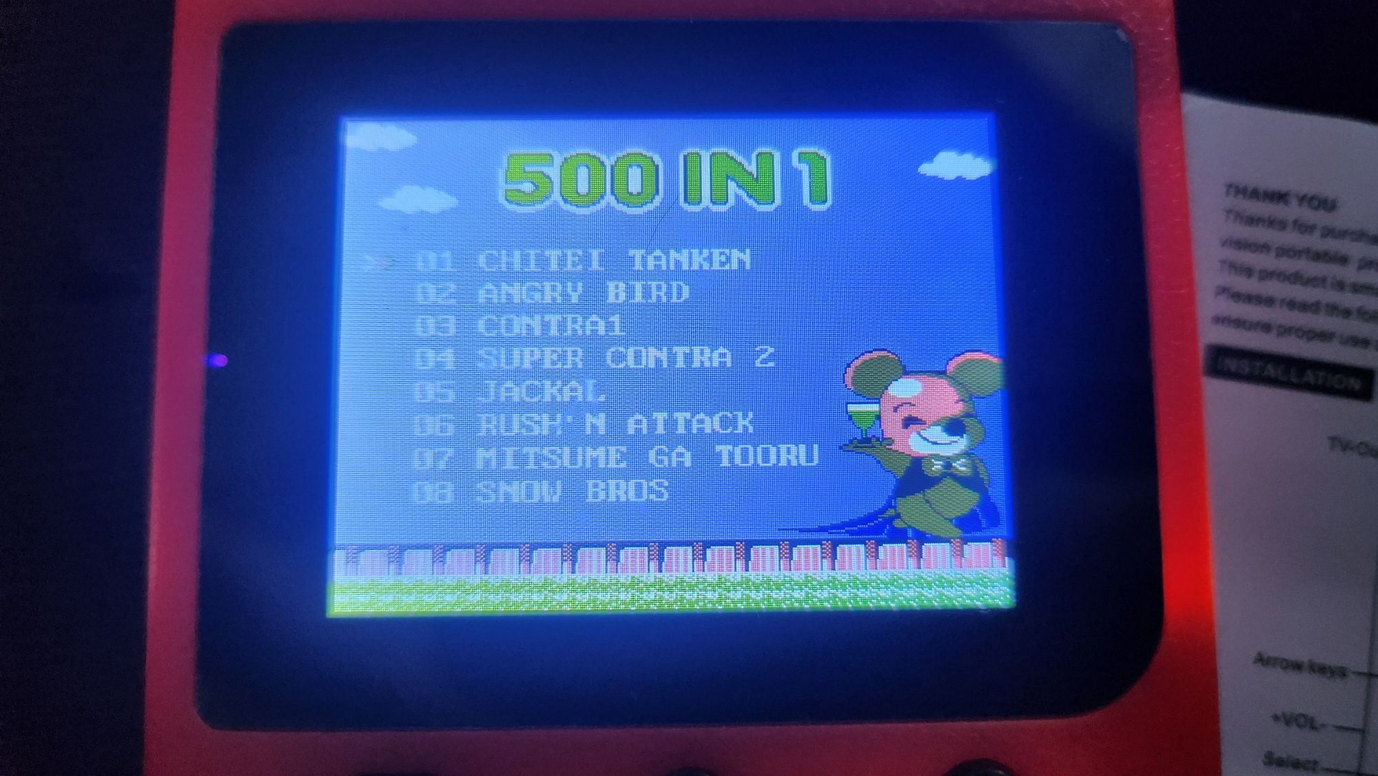 Mini Consola Retro Gaming com mais de 400 jogos de Arcade de 8 bits