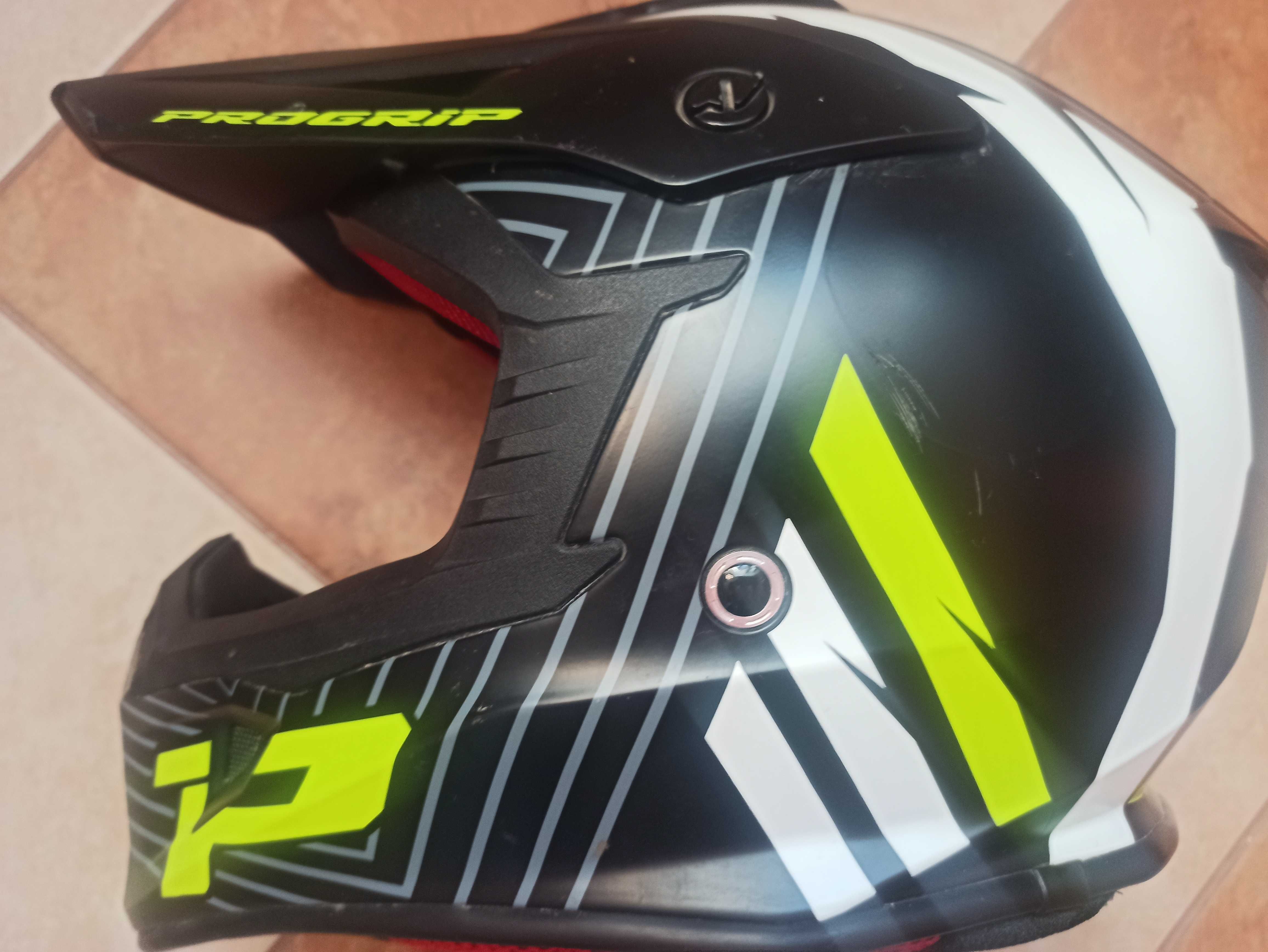 Kask Progrip dla chlopca offroad, cross