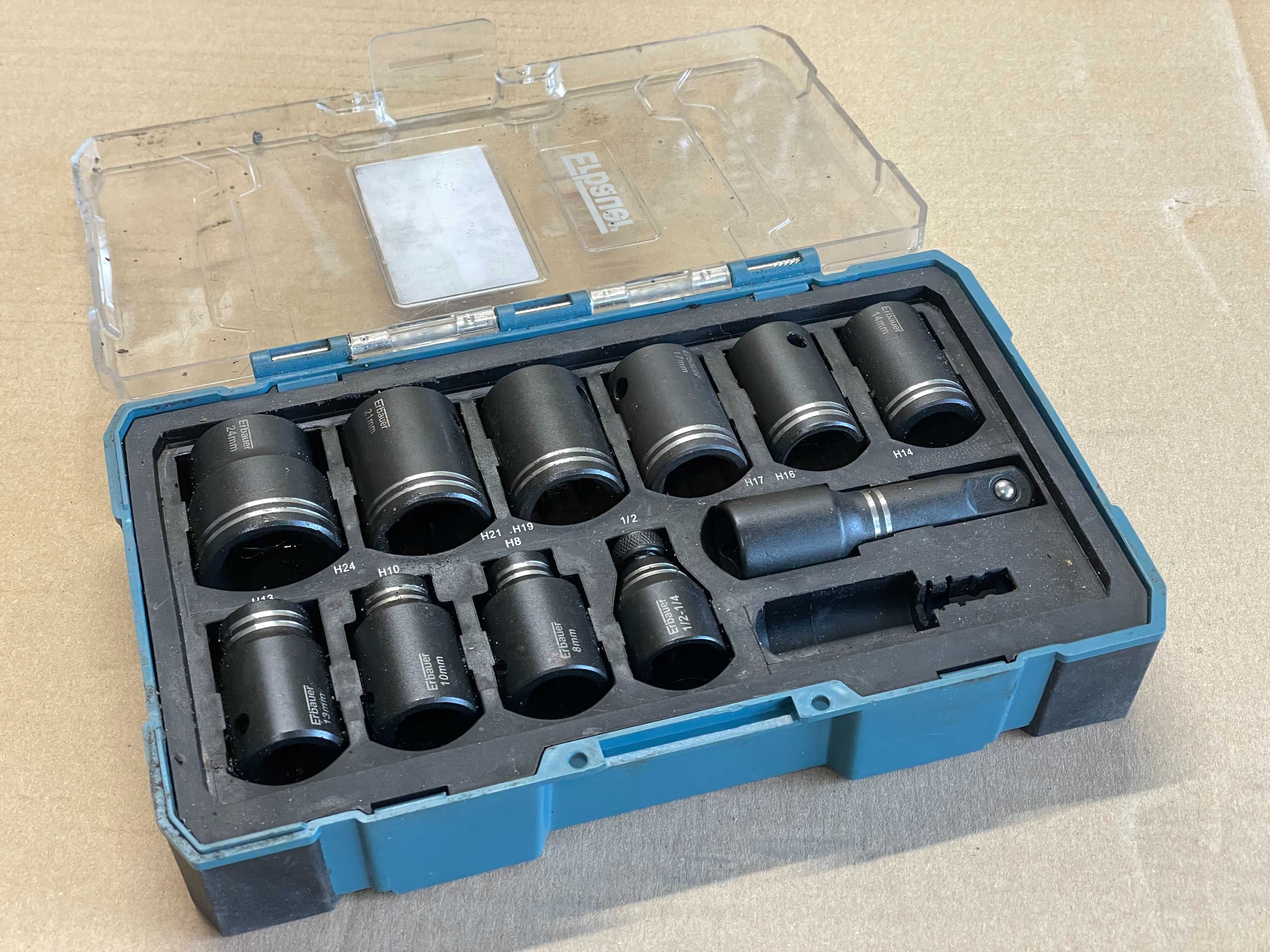 Zestaw Nasadek Erbauer 12 elementów 1/2" 8 - 24 mm