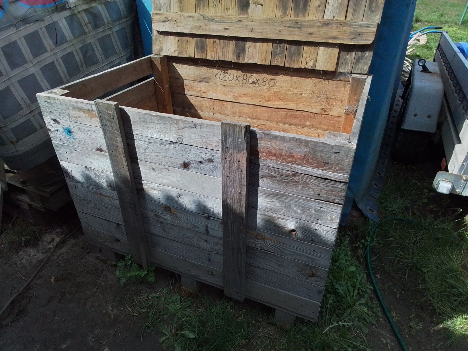 Drewniane skrzynie transportowe kompost skrzyniopaleta pudło pojemnik