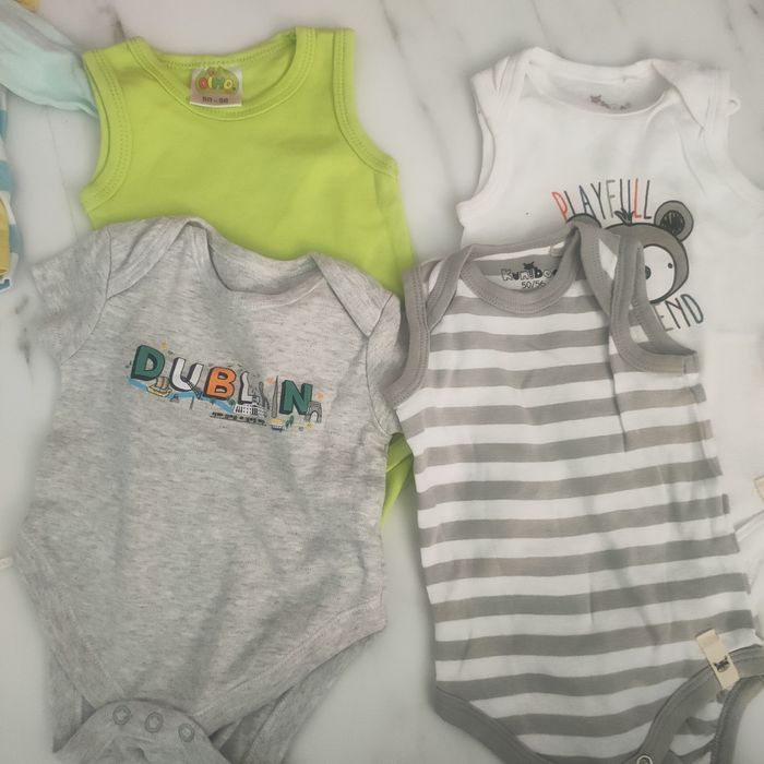 Zestaw 56 62 body półśpiochy czapka podkoszulek