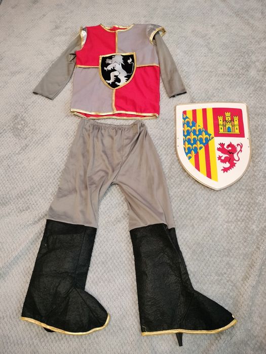 Strój rycerza z tarczą 3-4 lata