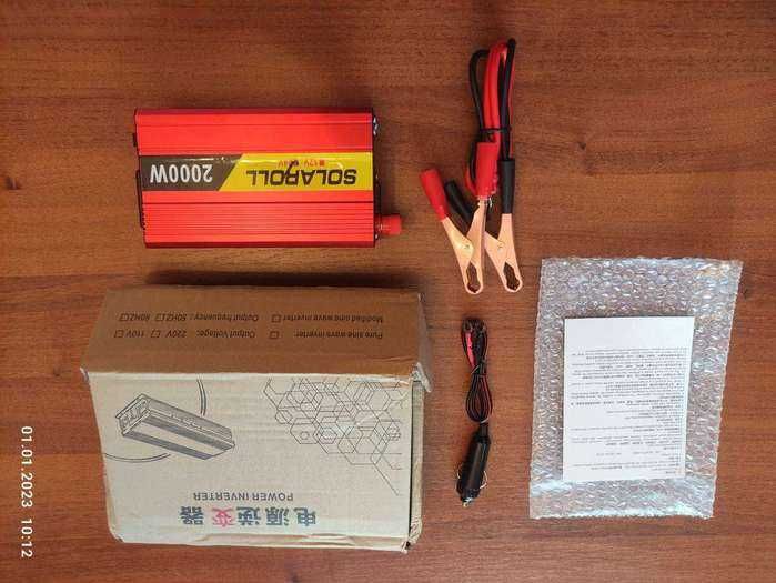 Інвертор перетворювач напруги Solaroll DC 24 - 220 V - 2000W