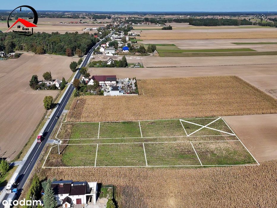 Działki na wzgórzu. Wz z 2025. Przy asfalcie.