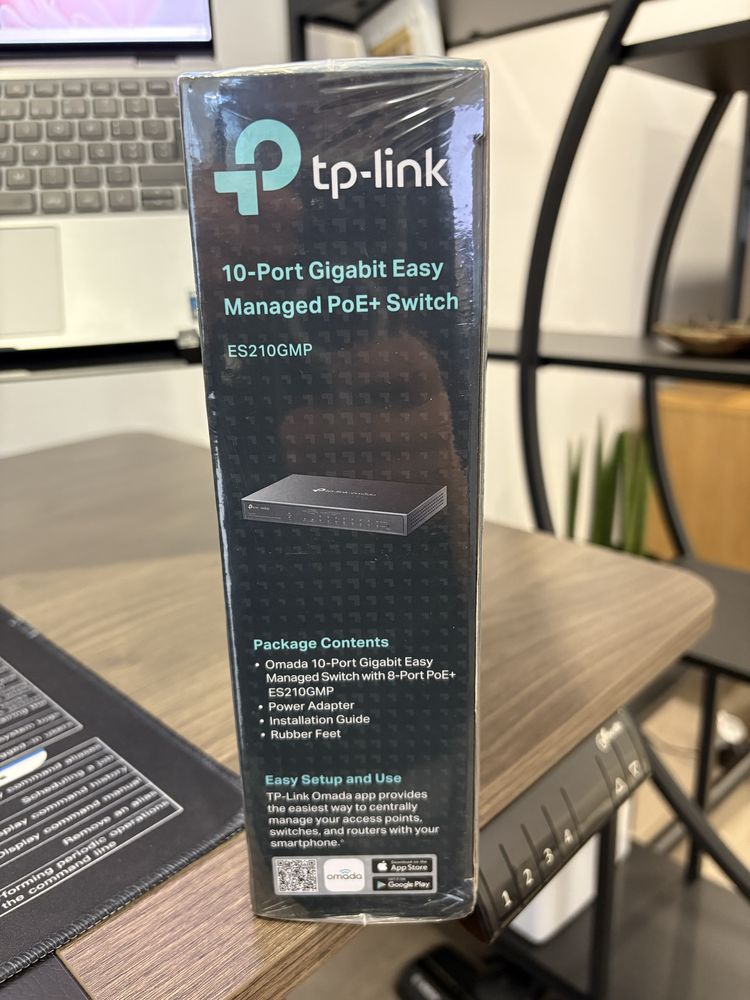 NOVO - Switch TP-Link ES210GMP 8-Port POE+