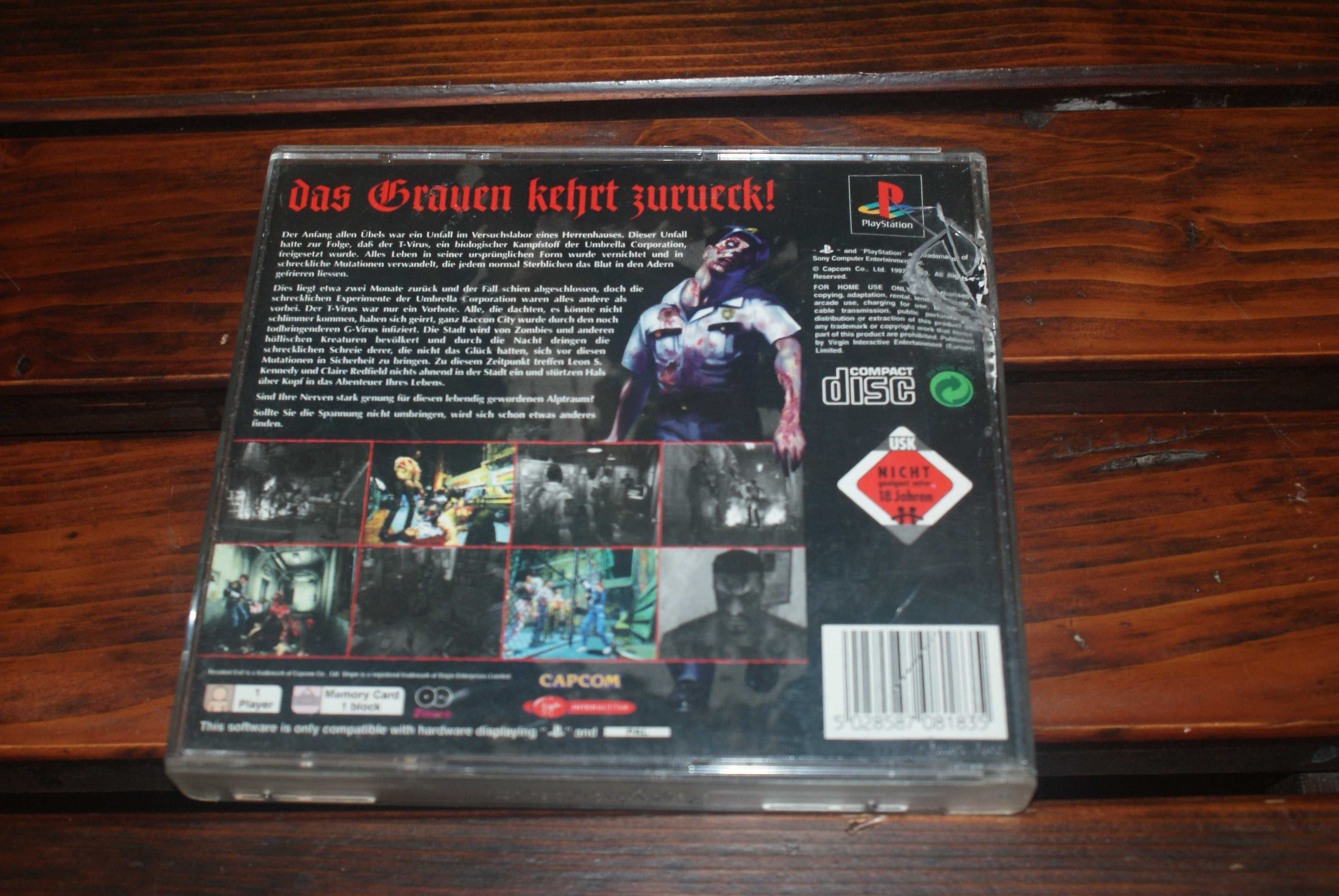 Resident Evil 2 playstation psx Niemiecki